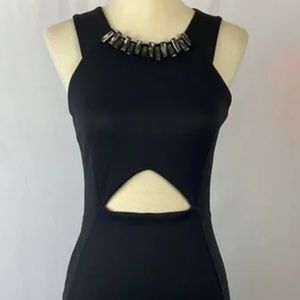 TOPSHOP Midriff Bare Sheath Dress | black | 12